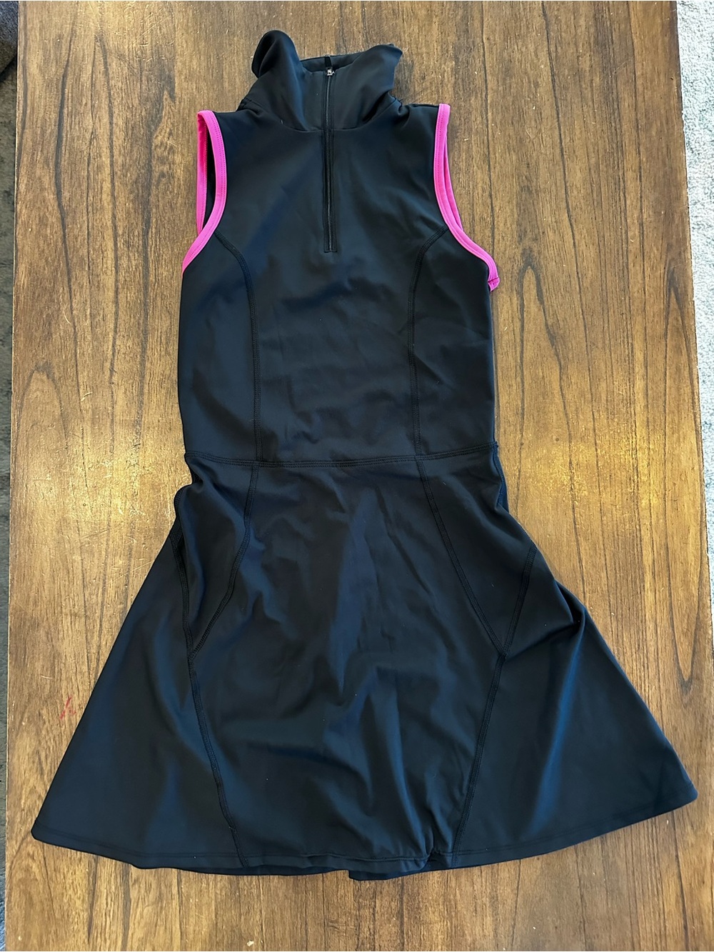 Sincerely Jules Active Women’s XS Black Pink Quarter Zip Athletic Dress NWOT